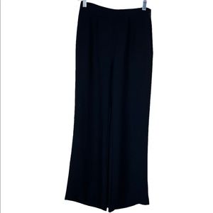 Vintage Vivienne Tam High-rise Wide-leg Black Professional Career Trouser Pants